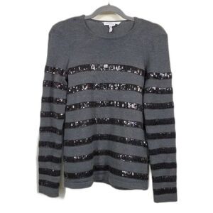 BCBG Generation‎ Sequin Striped Sweater Womans Size XS Long Sleeve Pullover